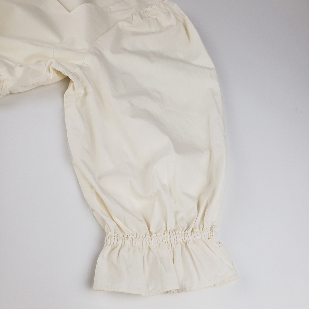 Madewell NWT Poplin Lizzie Babydoll Dress 12 Puffed Sleeves-Tiered Lighthouse - Picture 10 of 15